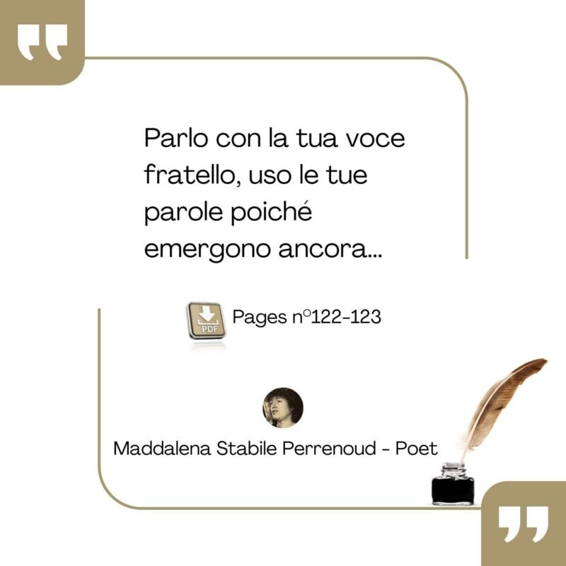 Italian poetic quote by Maddalena Stabile Perrenoud